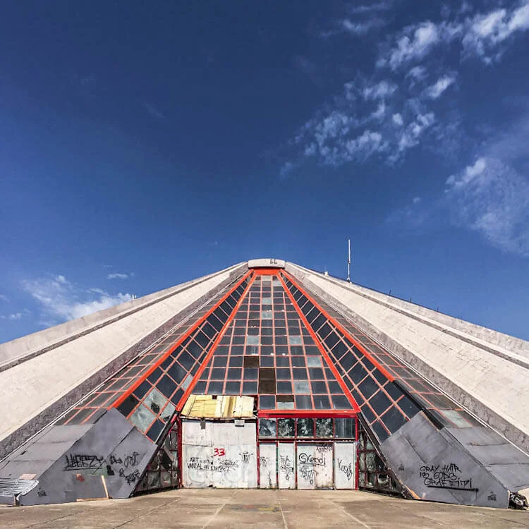 Pyramid of Tirana; shot on iPhone 6s Plus
