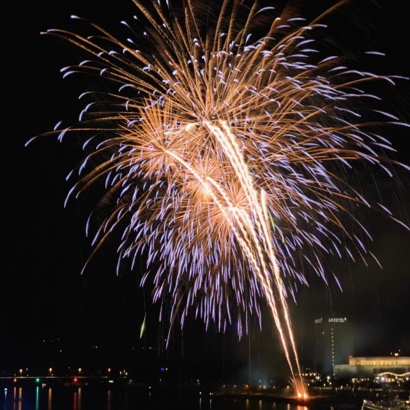 Fireworks in Linz, Austria, shot on iPhone
