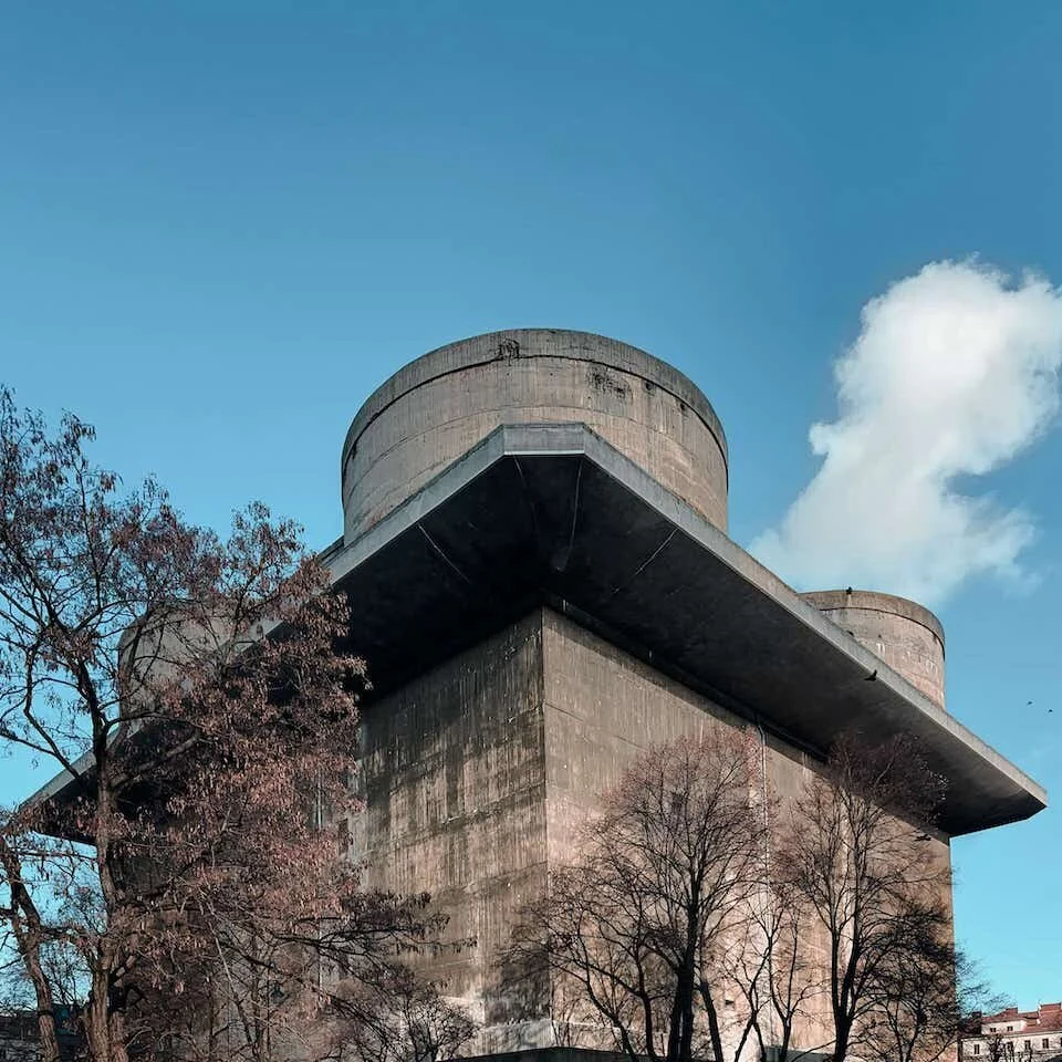 The combat flak tower at Arenabergpark in Vienna