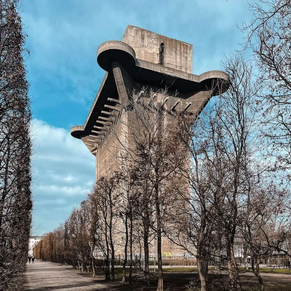 The lead tower at Augarten. Can you spot the people?