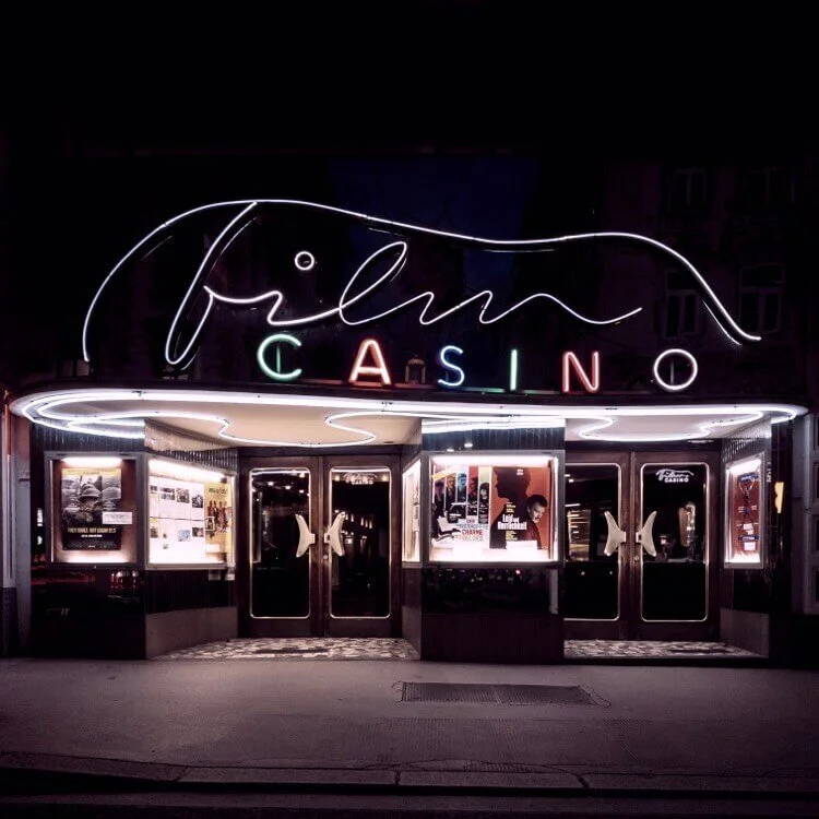 Vintage style photo of the Film Casino