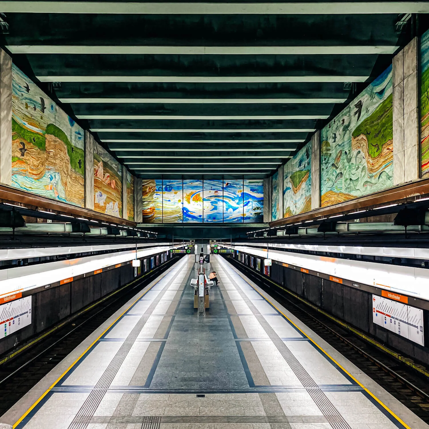 Volkstheater Metro Station during the lockdown