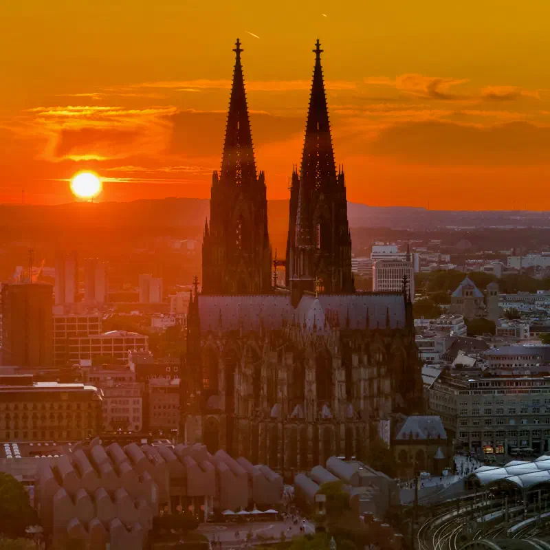 Cologne Cathedral at Sunset shot using the ProCamera App