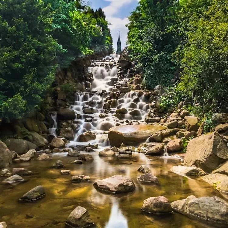 Waterfall at Victoria Park in Berlin. Shot on iPhone 7 Plus
