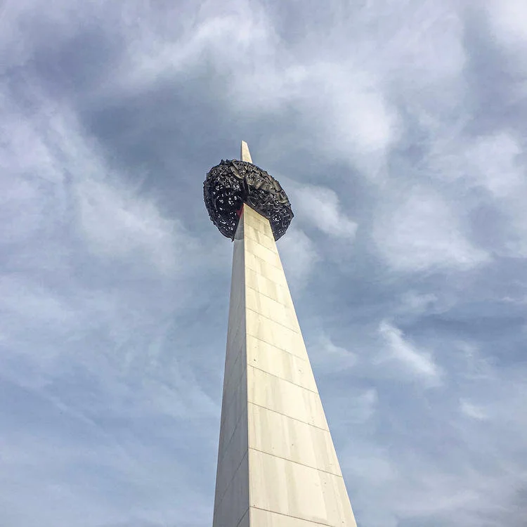 Potatio on a stick in Bucharest, Romania