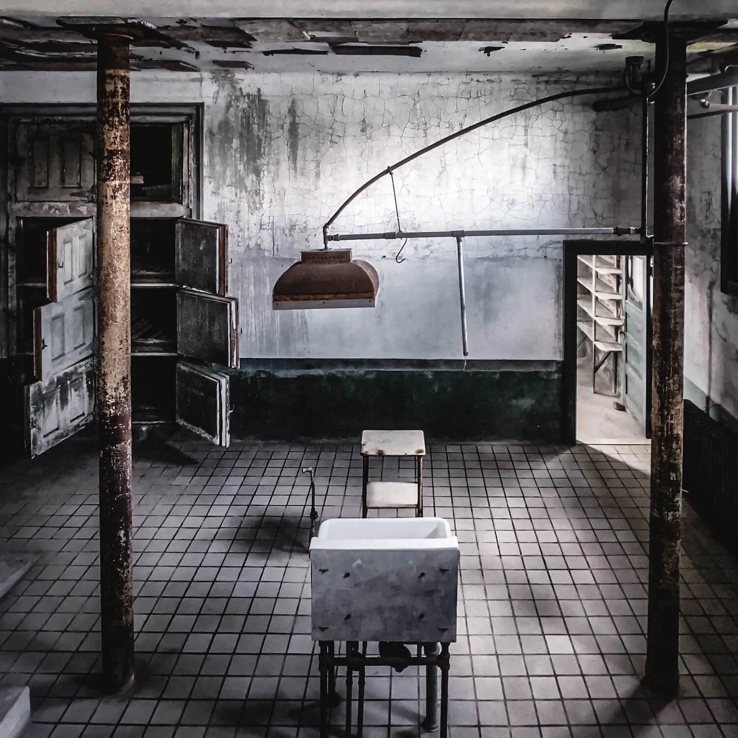 Morgue at the abandoned Immigration Hospital at Ellis Island