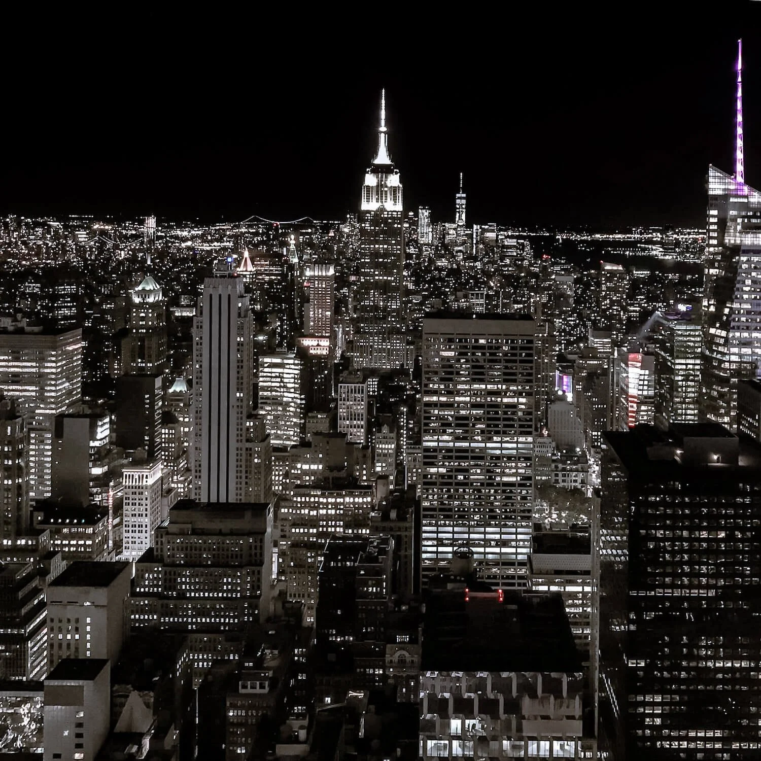 New York at Night as seen from the Top of the Rock