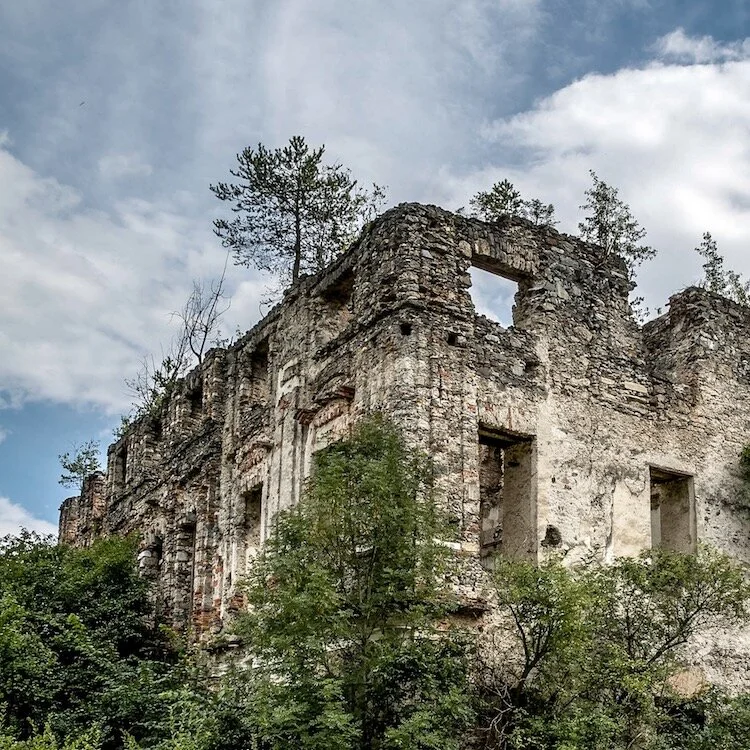 Castle ruin Höhenbergen in Carinthia. Discovered by accident