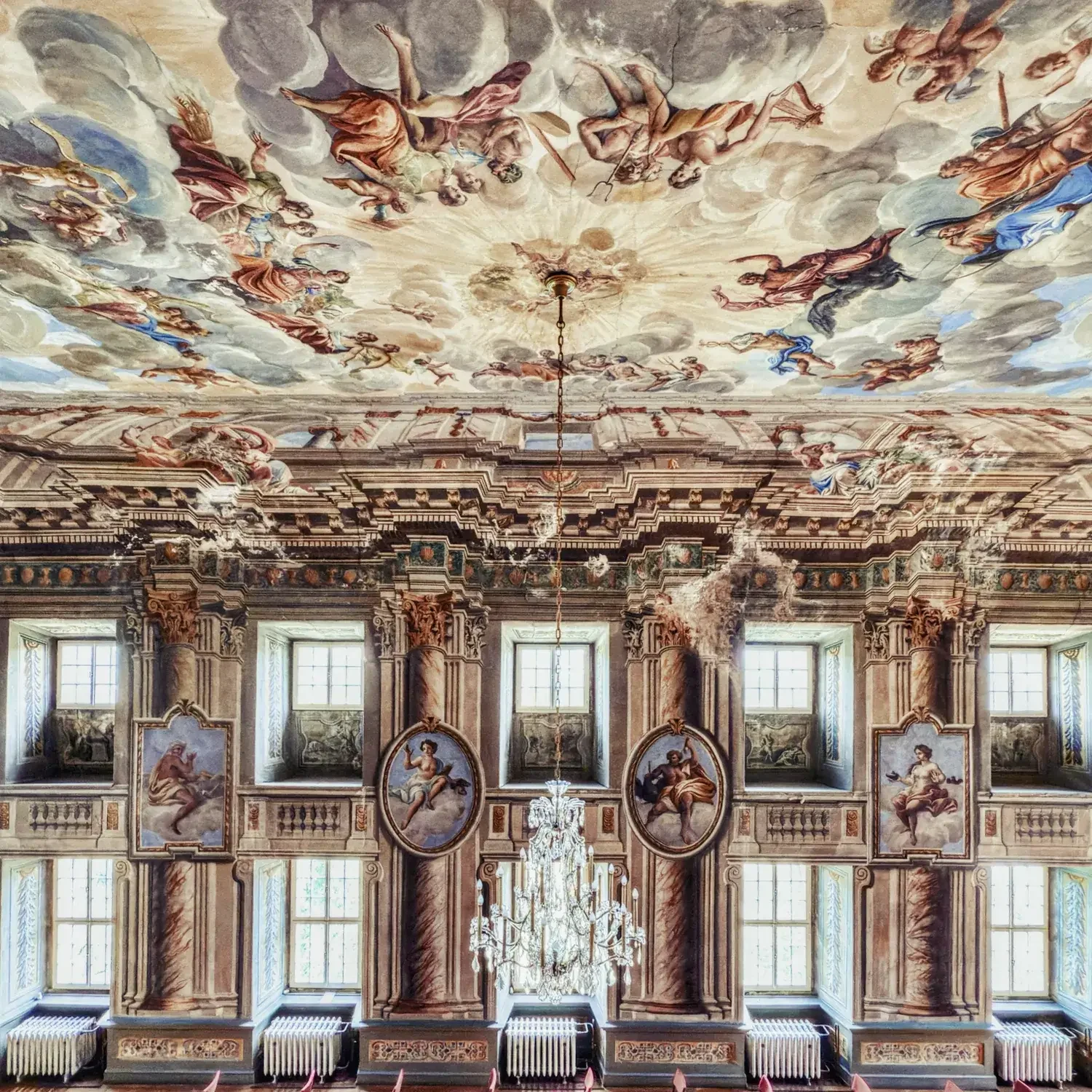 Beautiful Baroque Hall at the Palace of Crossen