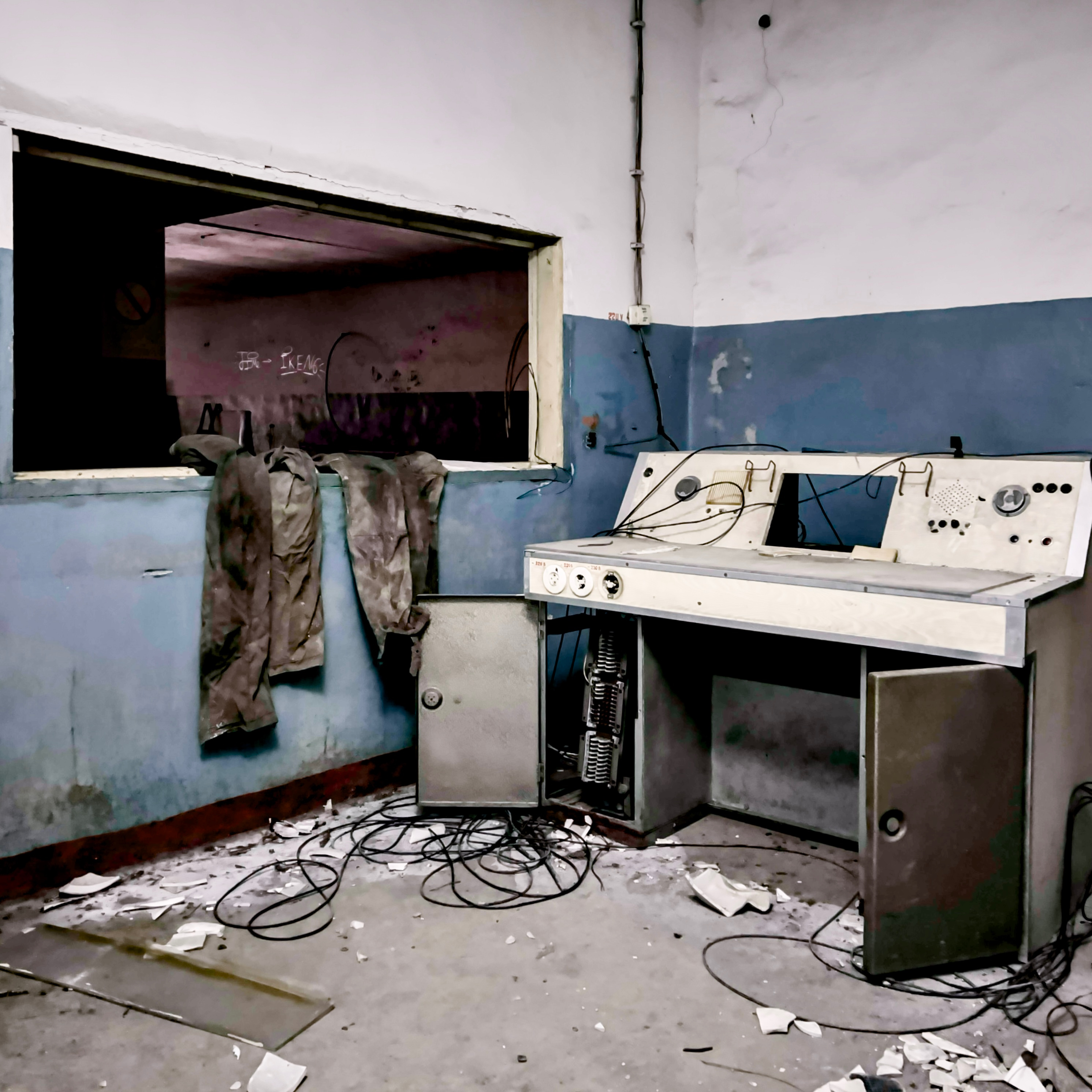 Communications bunker at the abandoned airfield Rangsdorf near Berlin