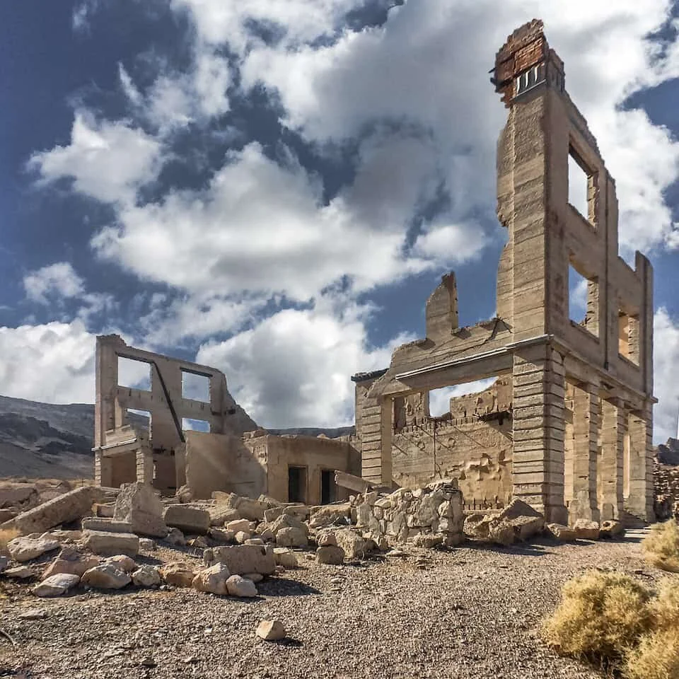 Ruins of the Cook Bank in Rhyolite