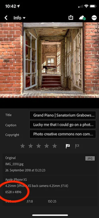 32 Megapixel photo shot with Hydra edited in Lightroom