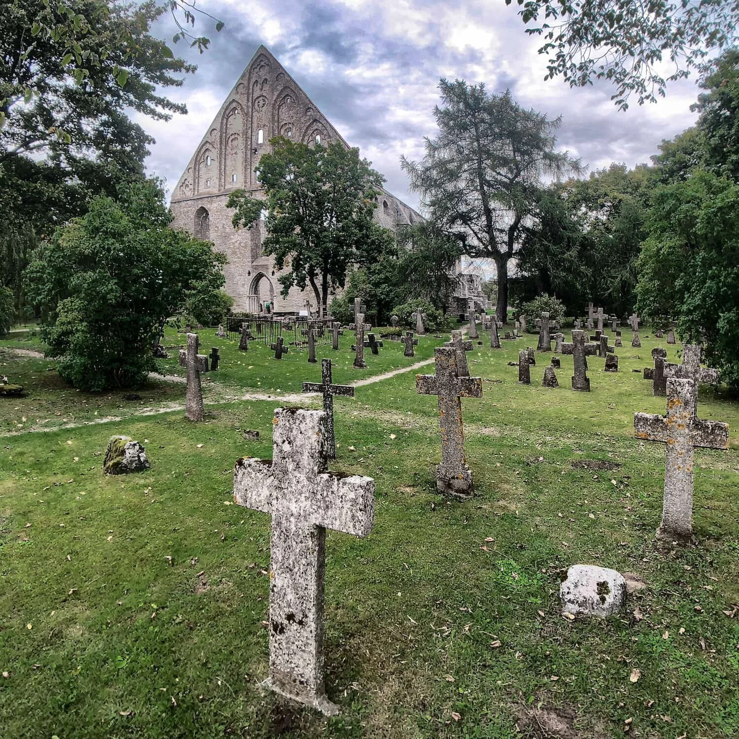 Medieval cemetery shot using Moment Superfish Lens.