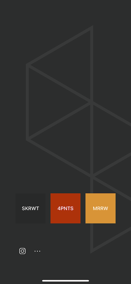 The three modules you’ll find in SKRWRT app