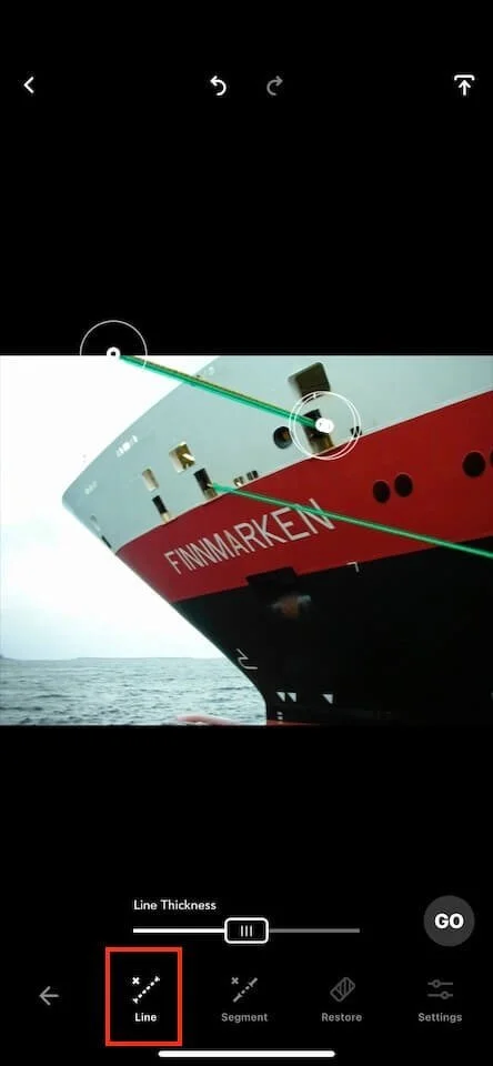 TouchRetouch line removal tool