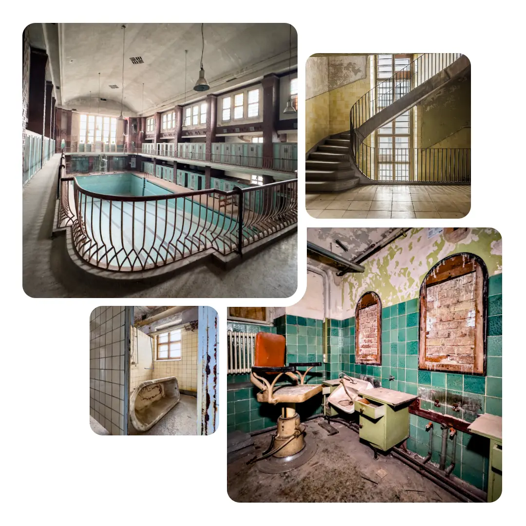 Photos from my visit to the abandoned Stadtbad in Berlin