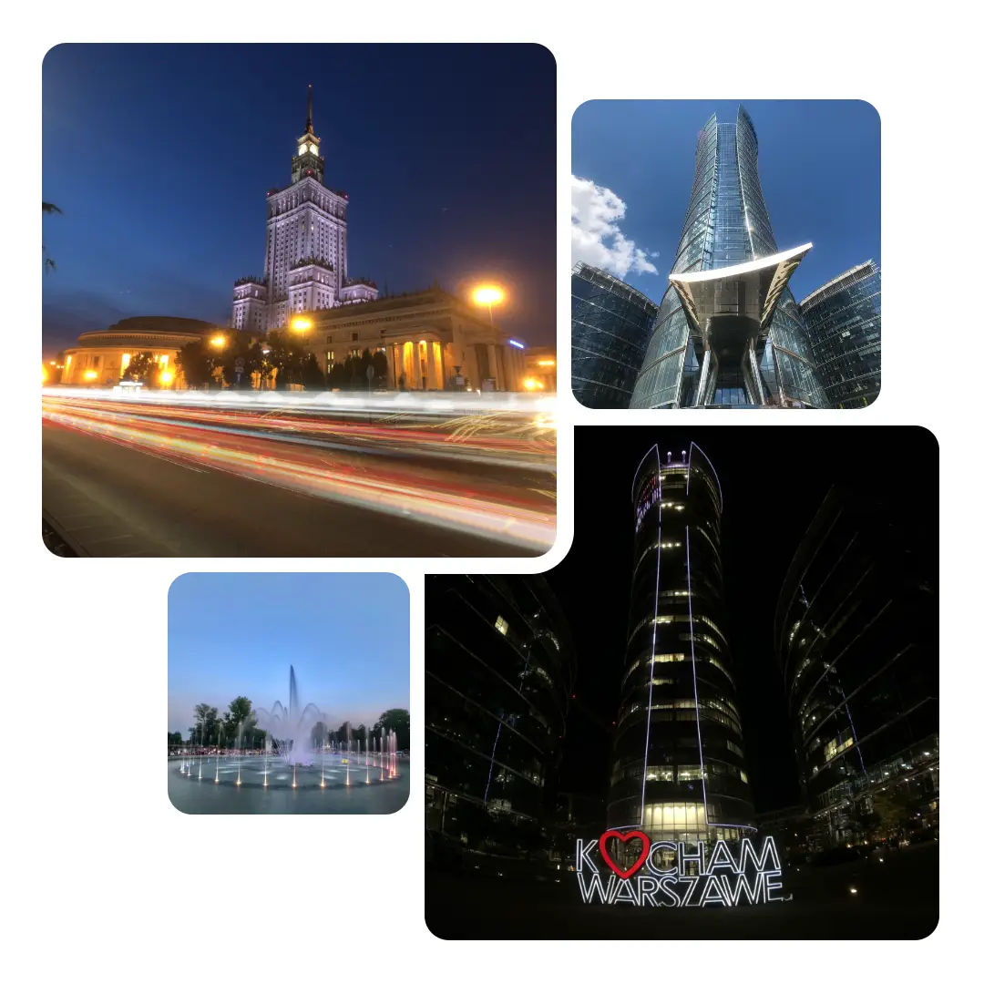 Three photo spots for night photography in Warsaw