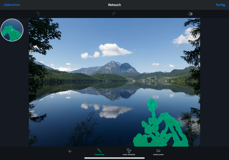 Removing Branches with Touch Retouch App