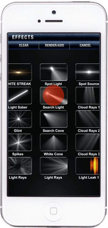 Add the searchlight with Lenslight