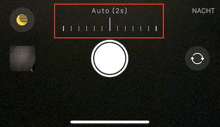 Night Mode exposure slider