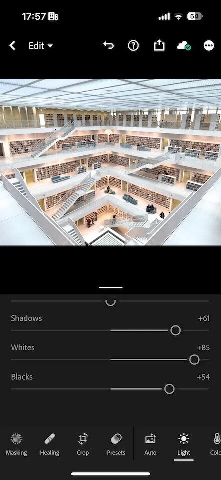 Lifting the shadows is a great way to improve a high key edit