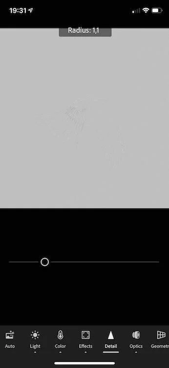 Low Radius in Lightroom Mobile