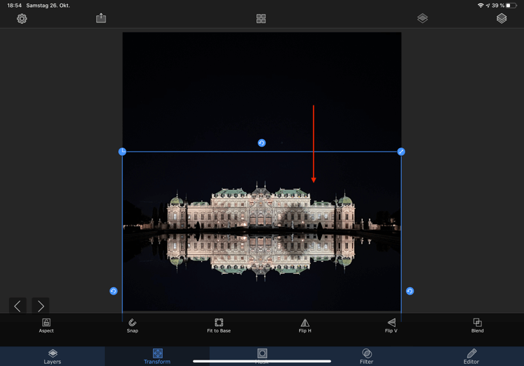 Moving a Layer in SuperimposeX App
