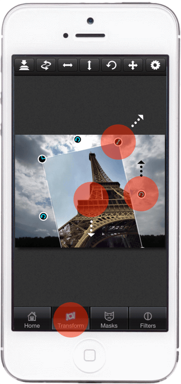 Transform the foreground image in Superimpose