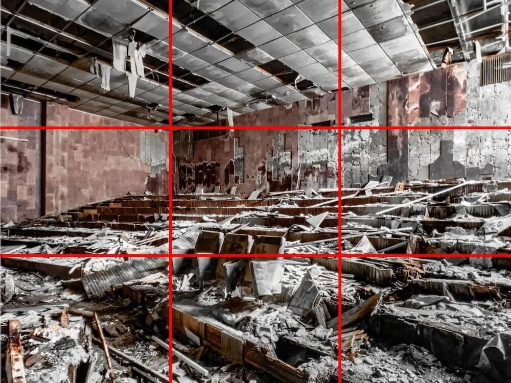 Using the rule of thirds for a photo with no main subject